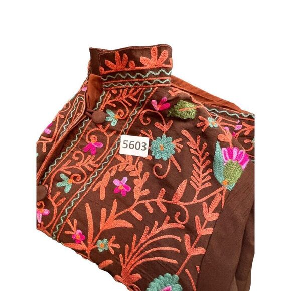 Amazing Vintage Beautiful Antique Eastern Indian KashmirI Floral Handmade Multi - Picture 11 of 11